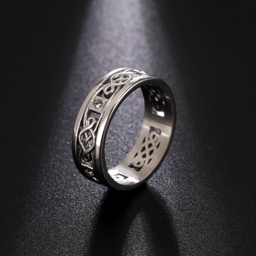 DAIIIBABYYY  -  Irish Celtics Knot Rings Men Women Stainless Steel Clear Zircon Amulet Couple Ring Jewelry Wedding Band Gift 2024 New In